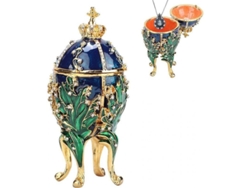 2026-caja De Joyería De Metal Con Esmalte Pintado A Mano, Estuche Para Collar Pulsera, Regalo De Pascua Decorativo Fabergé