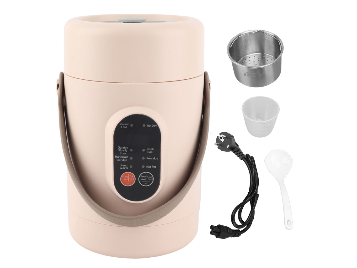 Olla Eléctrica Portátil De 500 W, Multifuncional, Pequeña, Con Cesta Vaporera, De Acero Inoxidable, Enchufe Europeo De 220 V.
