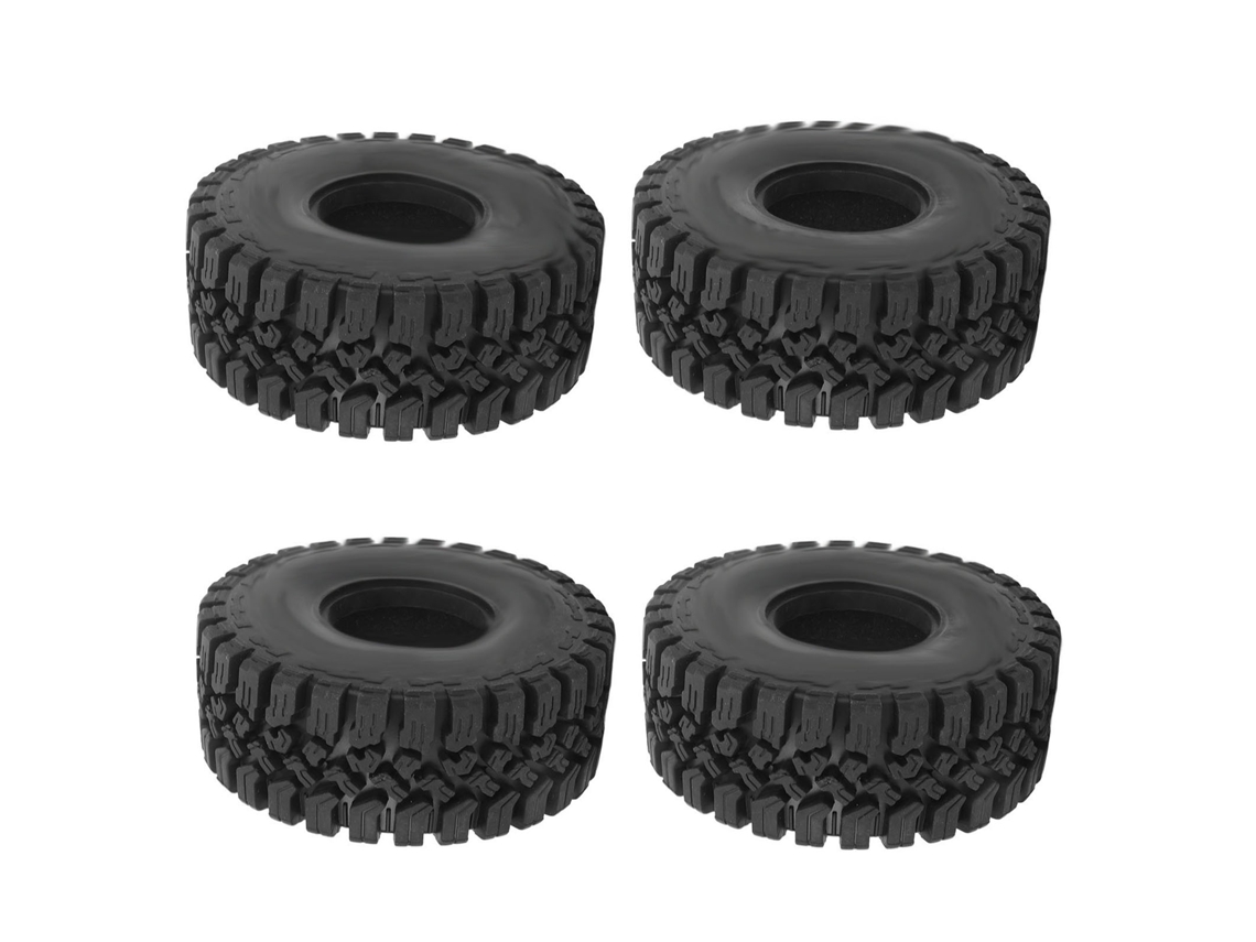 Mali 4 Pneus de Rc Crawler para Scx10 Aro 1.9in Borracha Preta 120mm Diâmetro Adesão Boa 1/10 Rc Carro