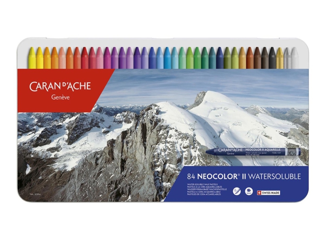 Crayon CARAN D'ACHE Neocolor II Caja Metálica con 84 Colores