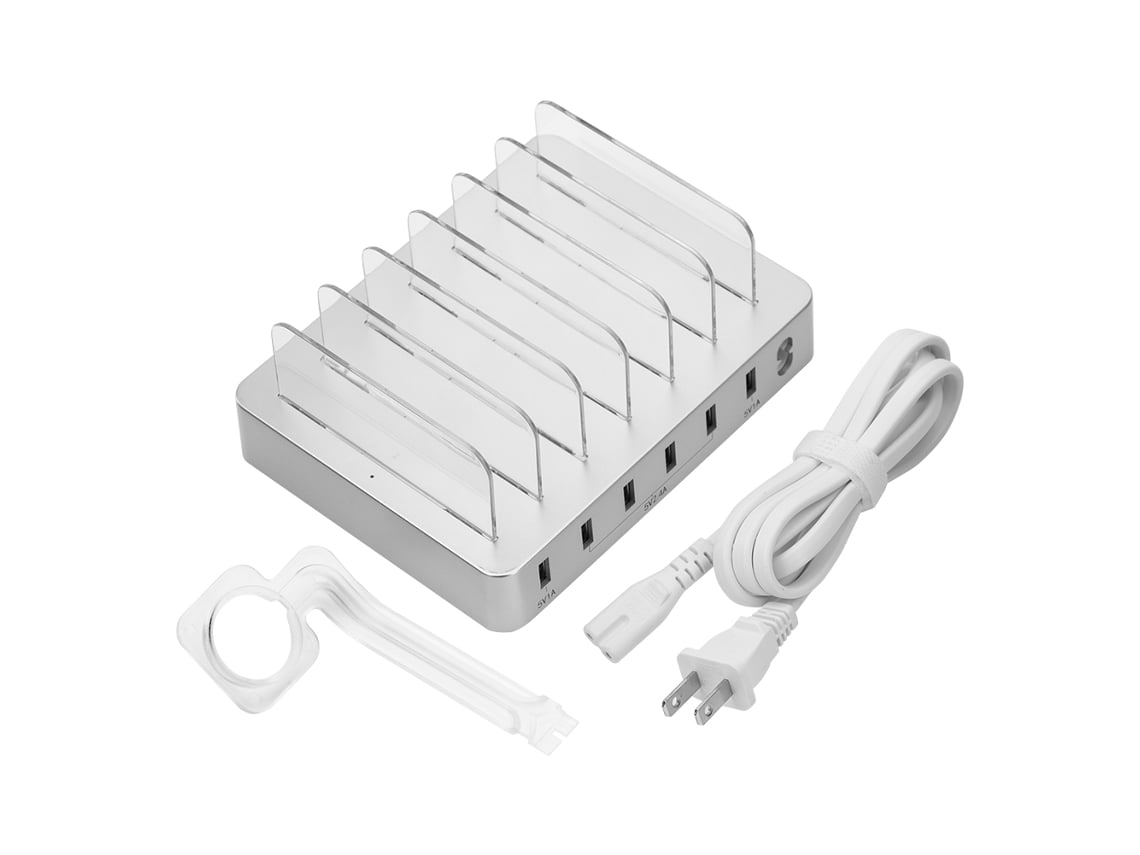 Cargador Usb (carga Usb De 6 Puertos Con Soporte Para Reloj)