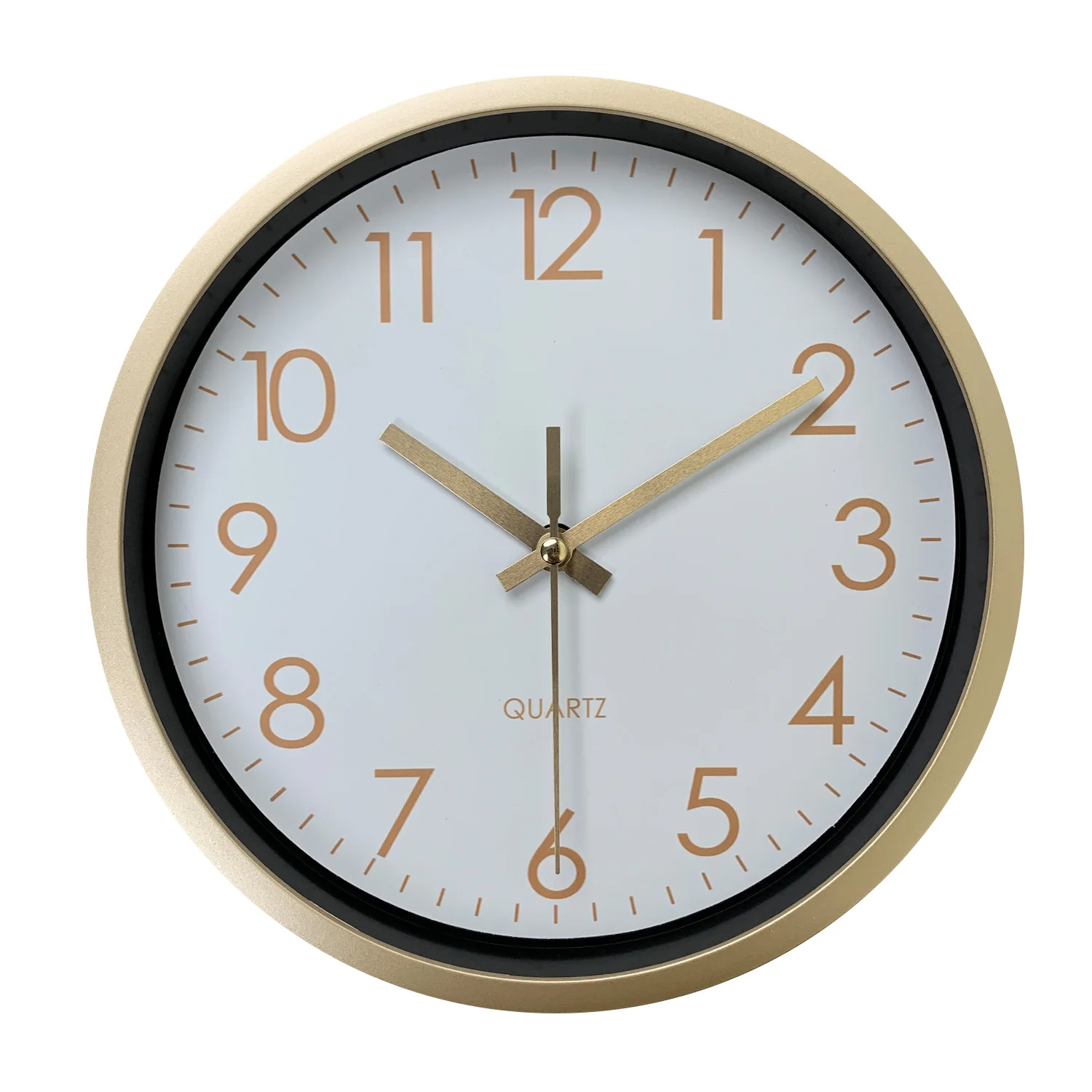 (8 Polegadas) Um Relógio De Parede Moderno Minimalista Dourado De 8 Polegadas, Design Silencioso