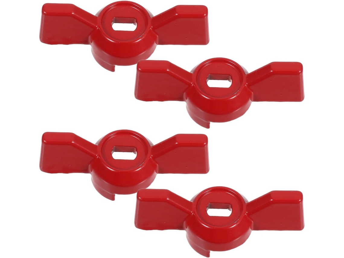 4 Manijas De Válvula De Bola De Aluminio Para Grifo, Color Rojo, De Fácil Instalación.