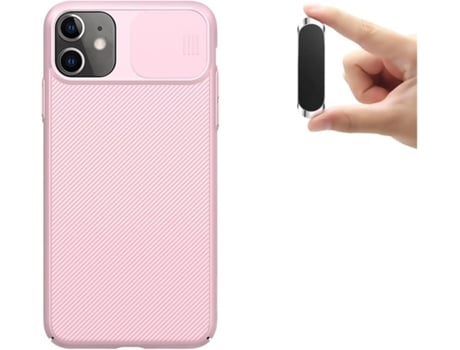 Carcasa y Soporte Iphone 11 Camshield Nillkin (Rosa)