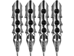 Conjunto De 4 Anéis Articulados Em Liga Metálica Preta, Estilo Punk Vintage Para Homens E Mulheres.