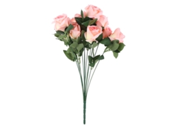 Rosas artificiais de seda Rebe com hastes longas para decoração de casamentos, festas e Dia dos Namorados - Rosa