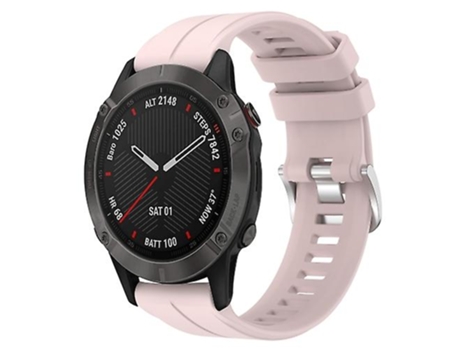 Correa para Garmin Fenix 6 Sapphire Gps 22 mm Correa de reloj de silicona de color sólido rosa VENISYMLIS