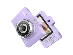 Zoom Compacto Portátil De La Cámara 8x Del Ccd De La Cámara Pantalla De 28 Pulgadas Con Tarjeta De Memoria 32gb Morado Zruxe