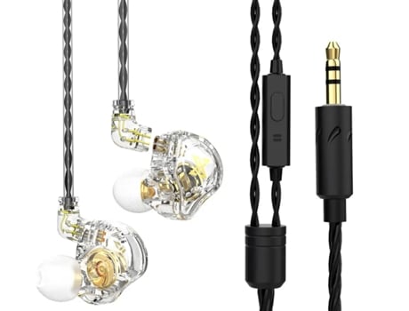 Auriculares con Cable OHPA Alámbrico Qkz Ak6 Pro In Ear Micro-Auricular Blanco