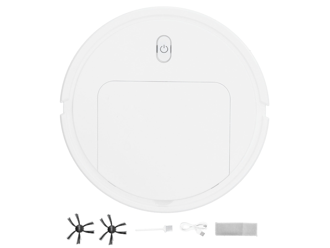Robot Aspirador Inteligente, Aspiración Y Limpieza Automáticas Con Usb, Blanco.