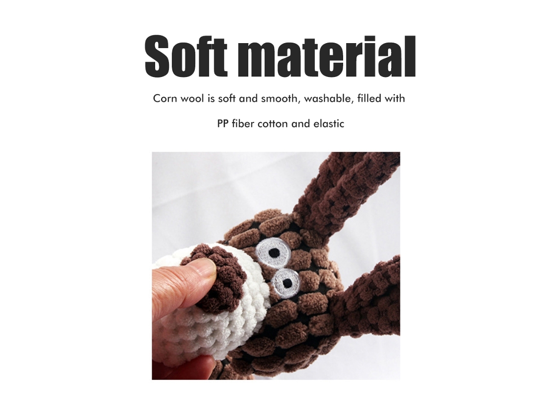 Juguete De Peluche Para Perros Con Forma De Burro De Pana, Con Sonido Y Contenido Resistente Para Masticar.