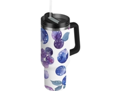Botellas de agua reutilizables con un bonito diseño de arándanos para niños con tapa a prueba de fugas...