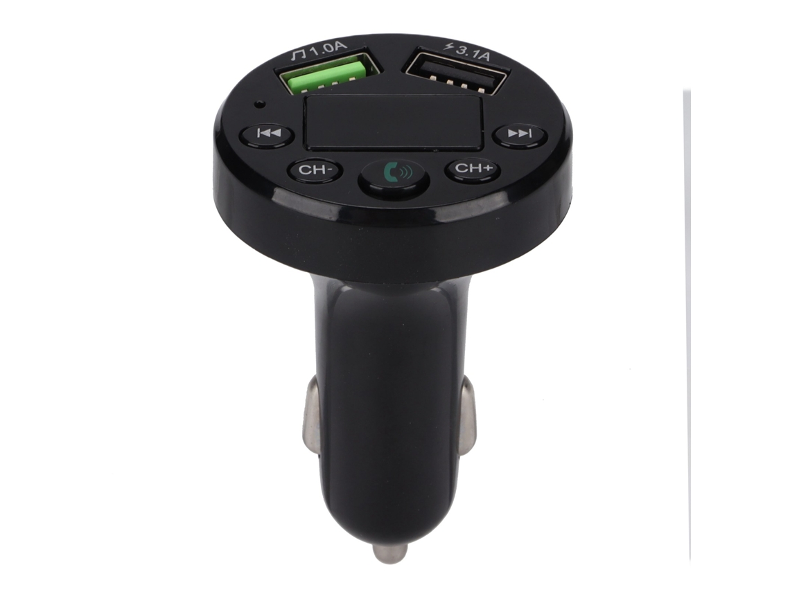 Transmisor Fm Bluetooth E6 Con Puertos Usb Para Coche, Adaptador Manos Libres Para Audio Y Llamadas.