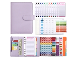 Cuaderno Binder A6 Ecológico Ligero 6 Anillos Para Viajes Escuela Oficina Morado