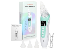 Aspirador Nasal Eléctrico Para Bebés Con 3 Niveles De Potencia De Succión, Punta De Silicona, Función Antirretorno, Música Relajante Y Panta