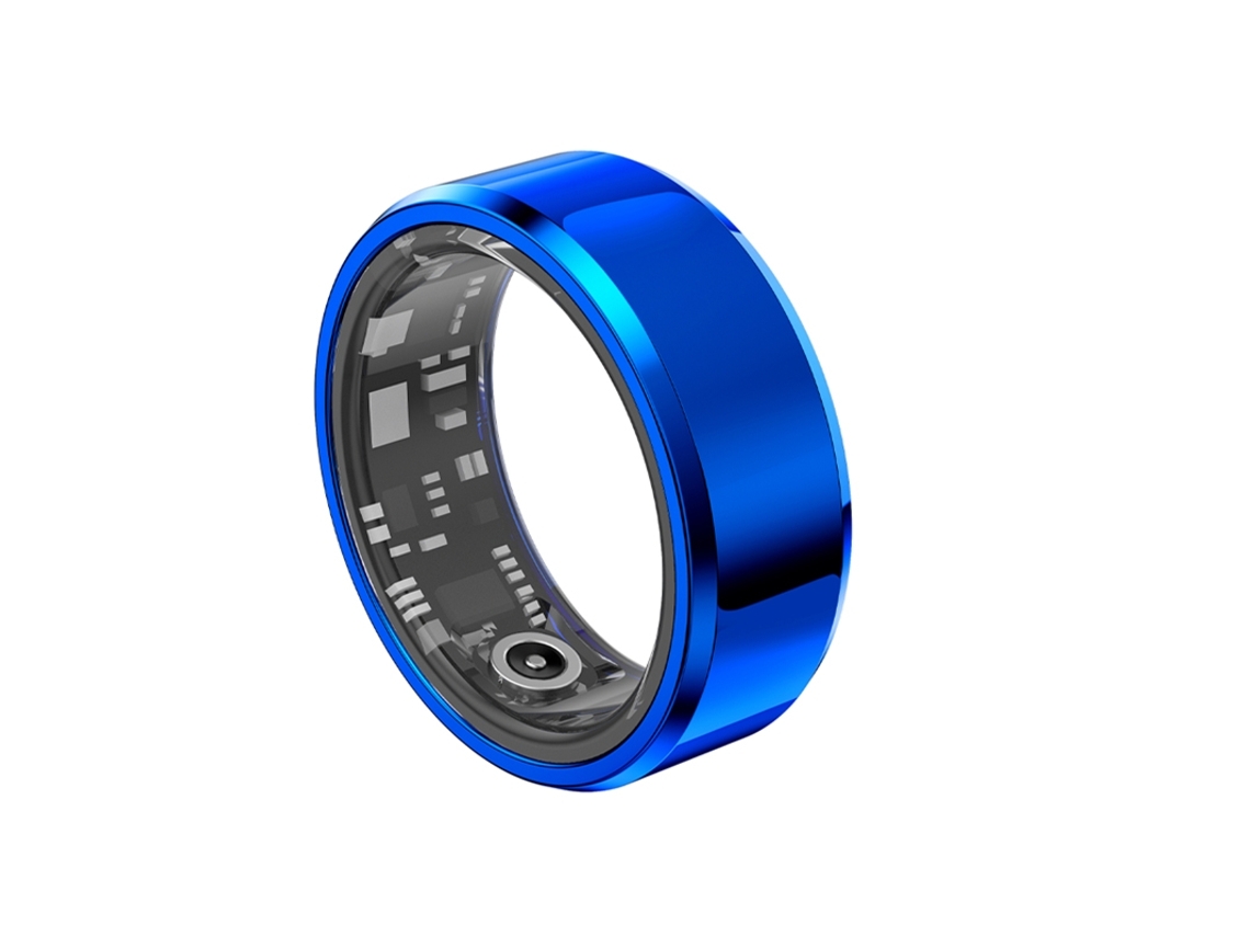 Anillo inteligente Sr01 de titanio con monitor de salud de 8 pulgadas, color azul