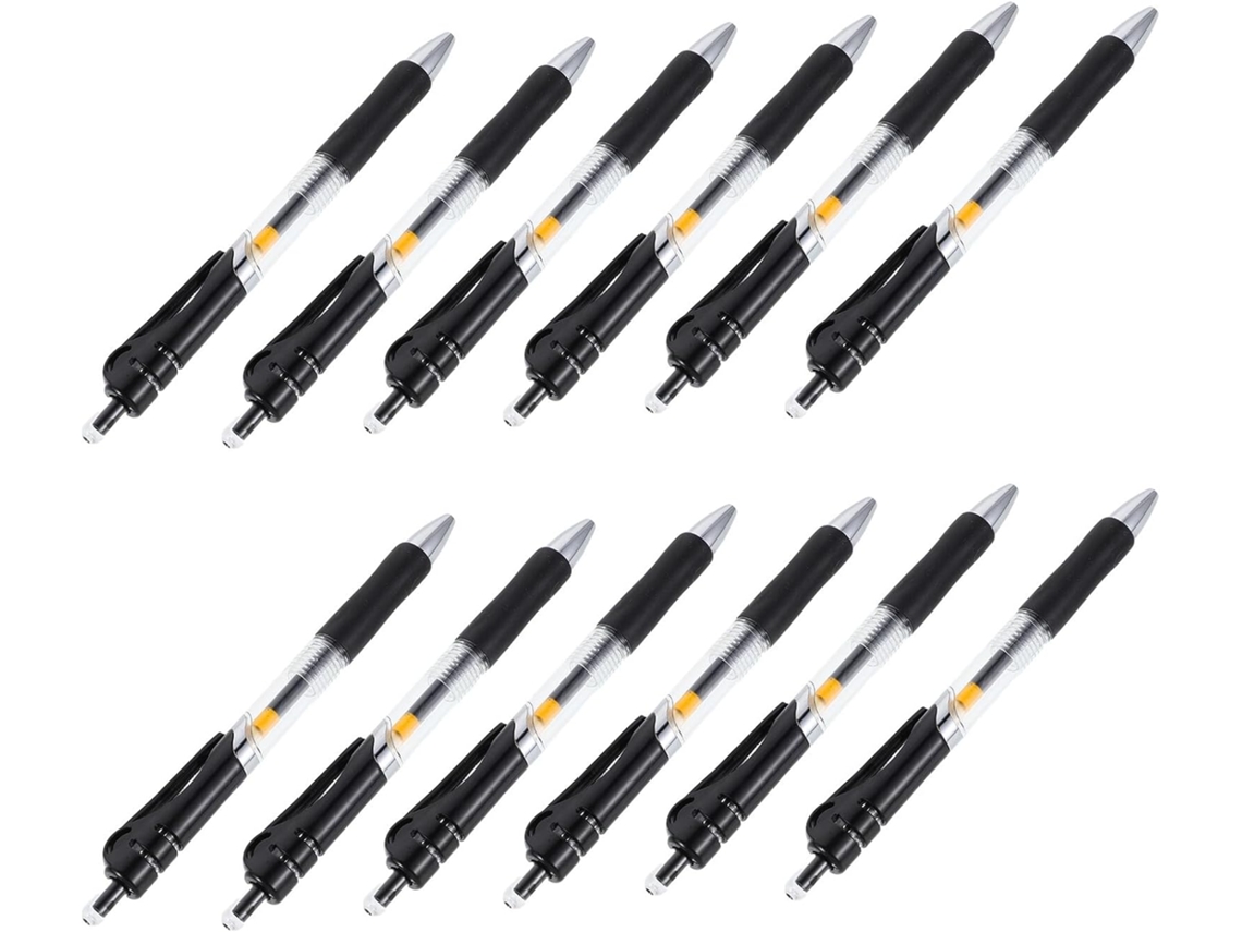 Juego De 50 Bolígrafos De Gel Negros Para Exámenes Y Uso De Oficina: Escritura Fluida Y Secado Rápido.