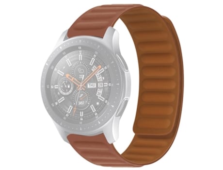 Correa de Silicona 20mm magnético para Samsung Galaxy Watch4 40mm/44mm/Garmin Venu 2 Plus - castaño