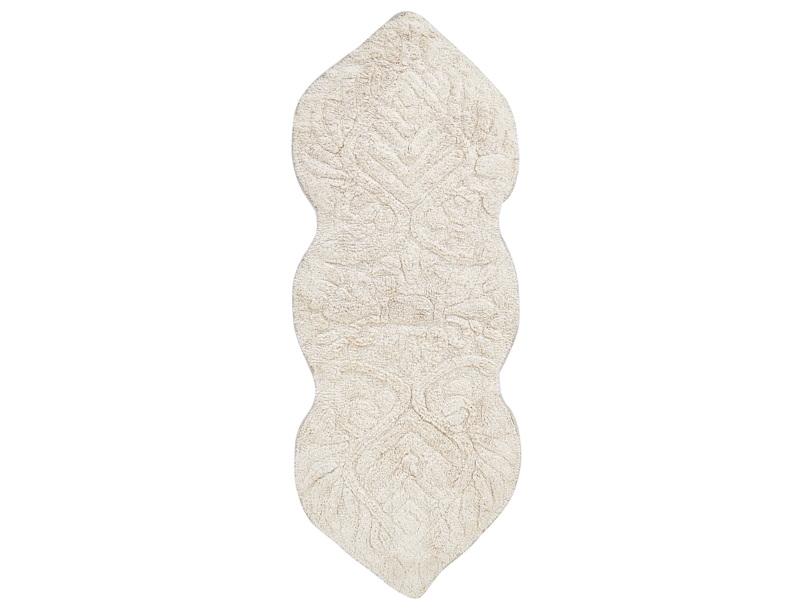 Alfombrilla de baño de algodón beige 150 x 60 cm CANBAR