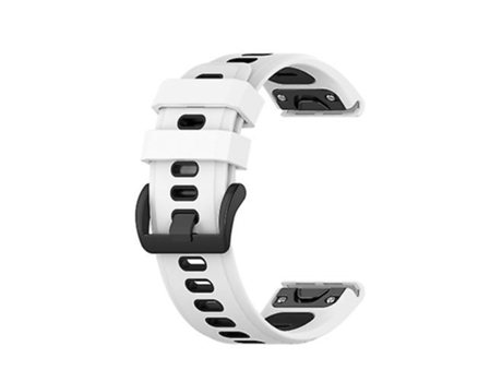 Correa Smartwatch Para Garmin Fenix 7S 20Mm Correa De Reloj De Silicona Bicolor Blanco Negro VENISYMLIS