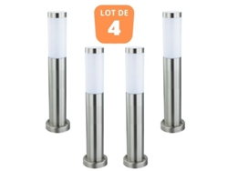 Conjunto de 4 macetas de acero inoxidable DEFNE-4 E27 60W