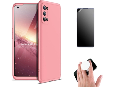 Kit Carcasa Y Protector Realme 7 Pro Ultimatte Slim Armor 360º Y Popsocket Rosa