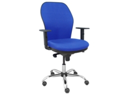 Sillas de Escritorio jorquera respaldo bali azul assento bali azul base cromada e rodas parquet