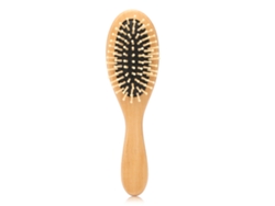 Pente de madeira natural com massageador para cuidados com os cabelos (preto) - 2026