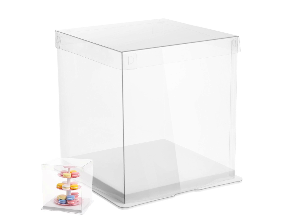 Juego de 2 cajas transparentes para tartas, ideales para bodas y fiestas. Hengjian