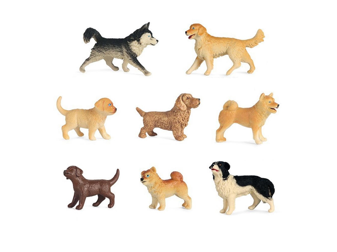 8 Figuras Realistas De Perros En Miniatura De Pvc - Juguetes Educativos - Regalo Para Niños