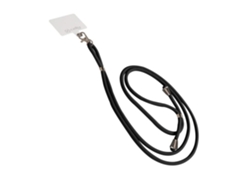Cable de fijación Celly, cubierta negra, color negro, accesorio para teléfono con fijación segura