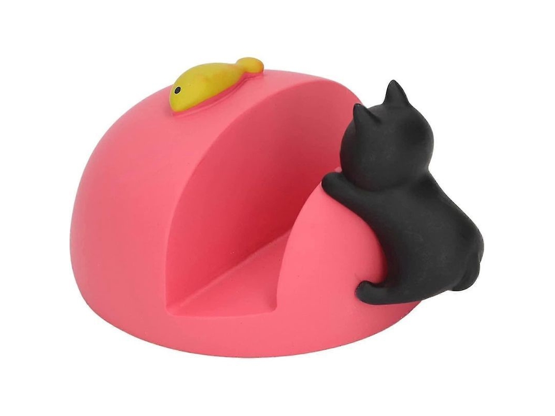 Soporte Para Teléfono Con Diseño De Lindo Gato Negro, Alta Estabilidad Para Uso Doméstico (1 Unidad, Colorido) A