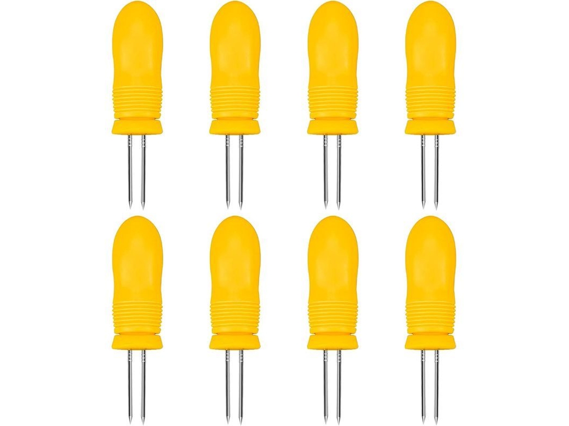 Brochetas De Maíz De Acero Inoxidable De 8 Piezas Para Barbacoa, Picnics, Frutas, Cocina Y Hogar - Resistentes A La Oxidación