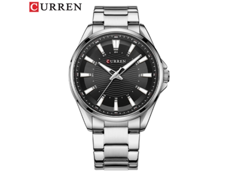 Reloj para Hombre Relojes de Pulsera de Acero Inoxidable de Negocios Resistentes al Agua Reloj de Negocios para Hombres-Concha Blanca Negra LUUCOZK