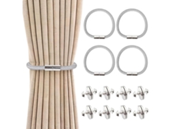 Juego de 4 abrazaderas magnéticas para cortinas con 4 pares de sujetadores/pesas magnéticos de Vayotoy