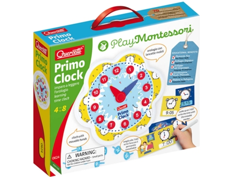 Juego Educativo QUERCETTI Play Montessori Primer Reloj (Edad Mínima: 4 Años - 29 x 24 x 6 cm)