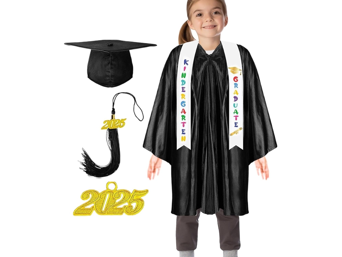 Vestido de graduación para niños de preescolar y jardín de infantes: conjunto de vestido y birrete de Vayotoy