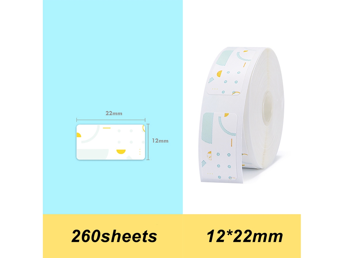 Papel Etiqueta Térmica 12x22mm 260uds Resistente Agua Autoadhesivo Supermercado Hogar