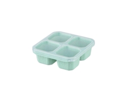 Fiambrera Bento con tapa, 4 compartimentos, recipiente multifuncional para comida, ensaladas, frutas, verduras y aperitivos.