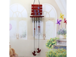 Campana De Viento De Madera Con Múltiples Tubos De Aluminio, Regalo Decorativo Para El Hogar, La Cabaña O El Barco.