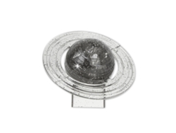 Rompecabezas De Cristal 3d Con Forma De Saturno, Translúcido, Bloques, Para Armar, Gris.