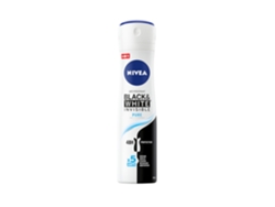 Spray antitranspirante Invisible Pure de 150 ml. Fórmula avanzada y transparente para 48 h de frescura sin manchas y protección contra el mal olor. Nivea.