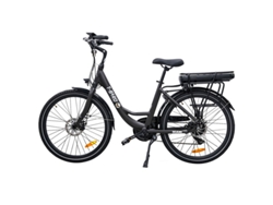 Bicicleta eléctrica Miami-26, 250 W, 36 V, 14,4 Ah, ruedas de 26", autonomía de 45 km, frenos de disco mecánicos Shimano de 7 velocidades, bicicleta eléctrica urbana, color negro.