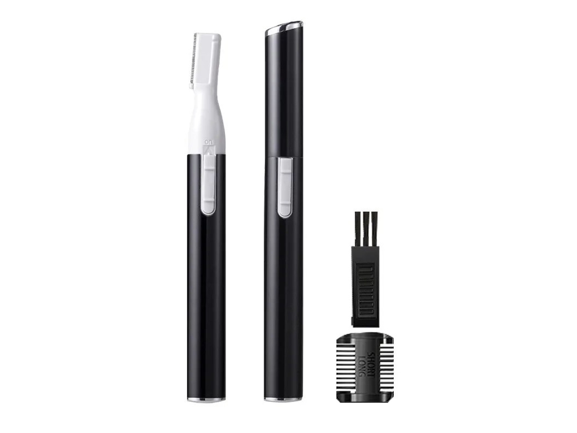 Kit Aparador de Sobrancelhas Elétrico Portátil, Removedor Indolor de Pelos Faciais, Labiais e Das Axilas MDUG (preto)