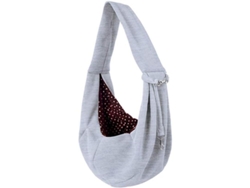 2026-bolsa Transportadora Para Gatos Y Perros, Bolsa De Hombro Individual, Gris Y Puntos Rojos, Para Mascotas Pequeñas