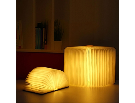 Luz LED de libro USB de cuero luminoso, lámpara de escritorio magnética plegable recargable por USB de 5V, decoración del hogar en 3 colores lámpar...