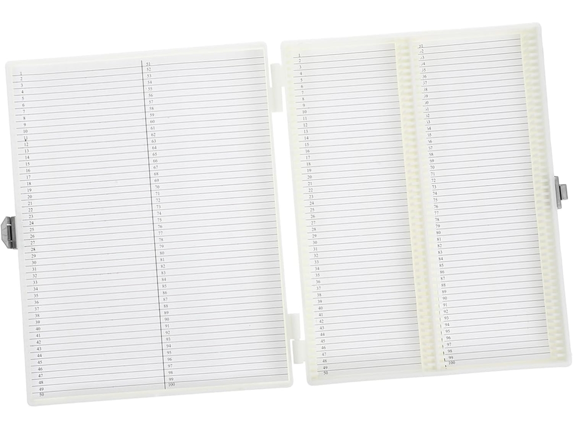 Organizador de portaobjetos para microscopio Jortmrd, estuche de almacenamiento compacto