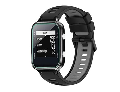Correa De Reloj Inteligente Para Garmin Approach S20 Correa De Reloj De Silicona Bicolor Negro-Gris VENISYMLIS