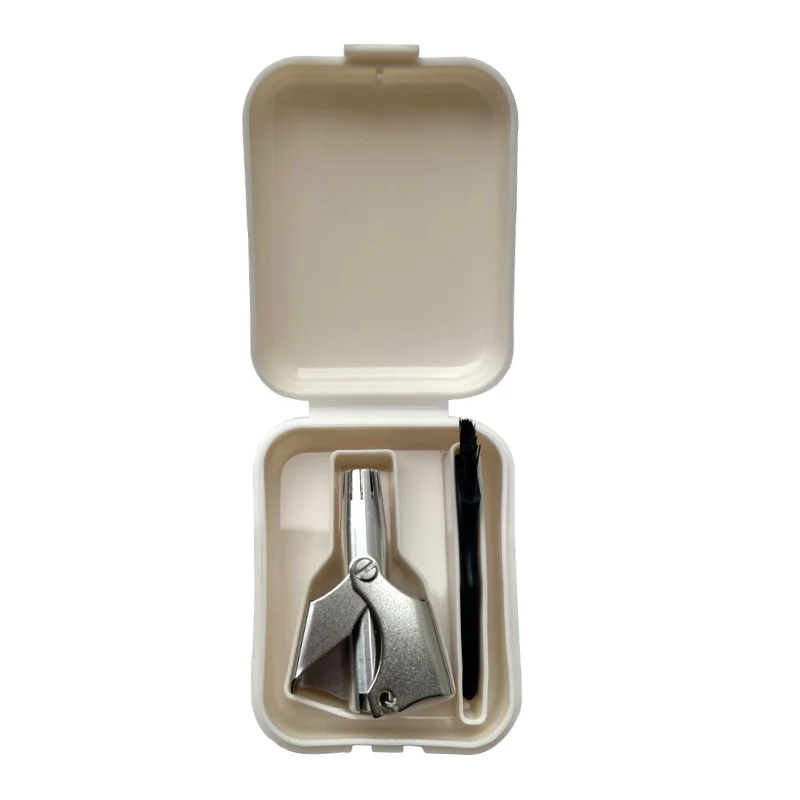 Recortador De Vello Nasal Para Hombre, Nuevo, Manual, De Acero Inoxidable, En Caja