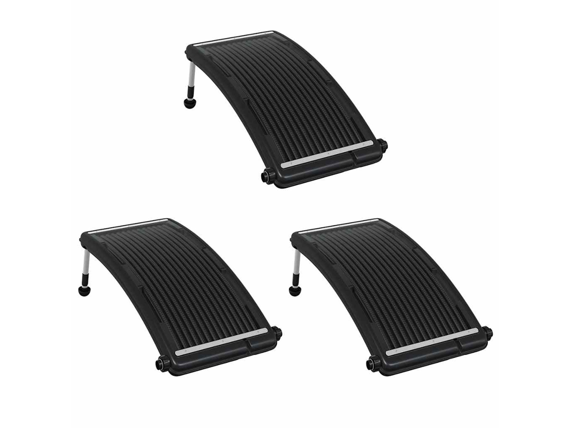 Maison Exclusive - Paneles Calefactores Solares De Piscina Curvos 3 Uds 110x65 Cm